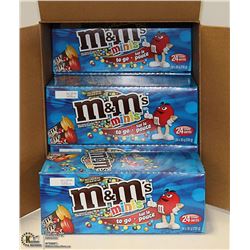 CASE WITH 6 BOXES OF 24 30G TUBES OF M&M MINIS