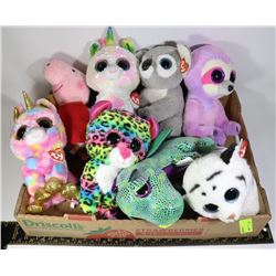 FLAT OF ASSORTED MEDIUM TY PLUSH TOYS