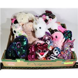 FLAT OF ASSORTED TY PLUSH TOYS