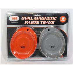 NEW 2PC OVAL MAGNETIC PARTS TRAYS