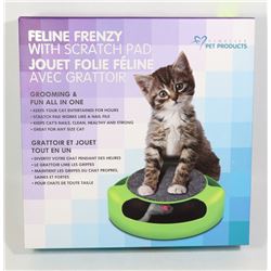 NEW FELINE FRENZY PET TOY WITH SCRATCH PAD