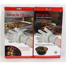 LOT OF TWO NEW MIRACLE GLOVE HOT SURFACE