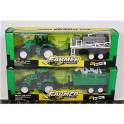TWO NEW KIDS FARM MACHINERY TOYS