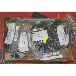 BOX FULL OF VARIOUS CHARGERS AND ADAPTERS