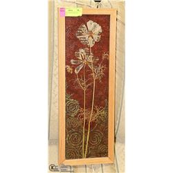 FRAMED PICTURE BAS-RELIEF PLANT 19 X 7