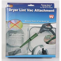 NEW DRYER LINT VAC ATTACHMENT, FITS ANY VACUUM