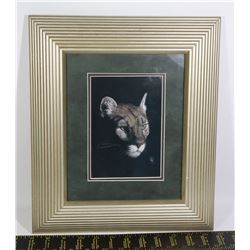 AL NELSON WEITZEL SCRATCHBOARD FRAMED PICTURE