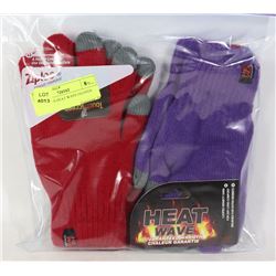 2PK LADIES HEAT WAVE GLOVES