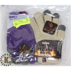 2PK LADIES HEAT WAVE GLOVES