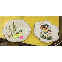 LOT OF TWO ANTIQUE DECORATIVE PLATES