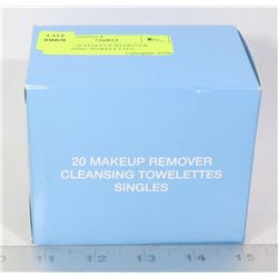 BOX W/ 20 MAKEUP REMOVER CLEANSING TOWELETTES