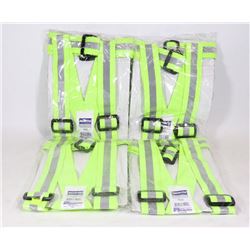 BUNDLE OF 4 NORTON HI VIZ SAFETY BELTS
