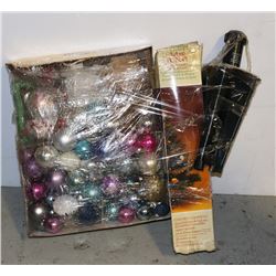 BOX OF ASSORTED CHRISTMAS ORNAMENTS