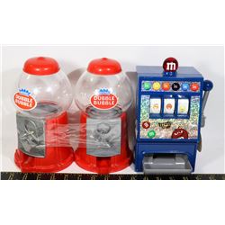 LOT OF M&M DISPENSER & 2 DUBBLE