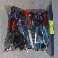 BAG OF ASSORTED SCISSORS-GENERAL