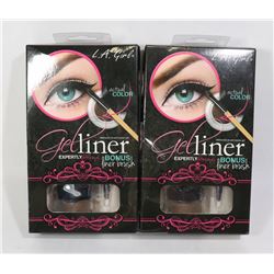 TWO PACKS OF GEL LINER WITH BONUS LINER BRUSH