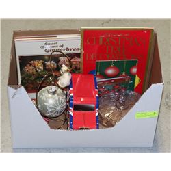 LOT OF XMAS ORNAMENTS AND VINTAGE UNUSED