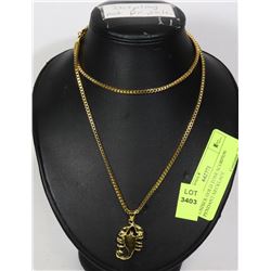 UNISEX GOLD TONE SCORPION PENDANT NECKLACE