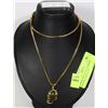 Image 1 : UNISEX GOLD TONE SCORPION PENDANT NECKLACE