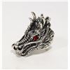 Image 1 : MENS HEAVY SILVERSTEEL DRAGON HEAD BIKER RING
