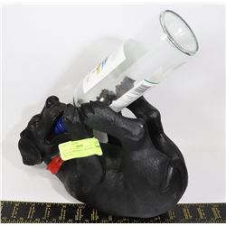 BLACK DOG BOTTLE HOLDER WITH BOTTLE