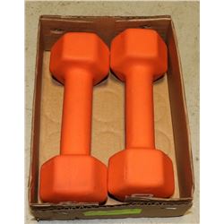 SET OF 8 LBS DUMB BELLS