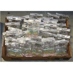 FLAT OF ASSORTED COLOUR HAIR CLIPS