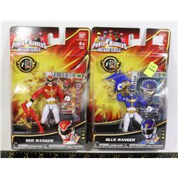 RED AND BLUE POWER RANGER ACTION FIGURES