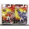 Image 1 : RED AND BLUE POWER RANGER ACTION FIGURES