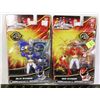 Image 1 : RED AND BLUE POWER RANGER ACTION FIGURES