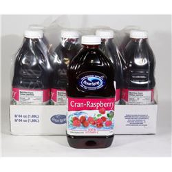 8 BOTTLES OF OCEAN SPRAY CRAN-RASPBERRY COCKTAIL