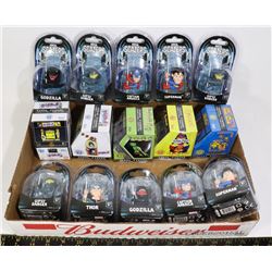 LARGE FLAT OF POP CULTURE SCALER FIGURES AND