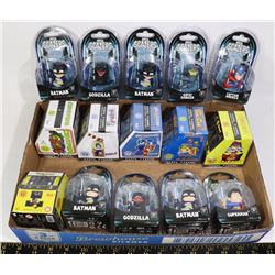 LARGE FLAT OF POP CULTURE SCALER FIGURES AND