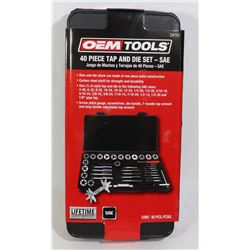 NEW OEMTOOLS 40 PC TAP & DIE SET - SAE