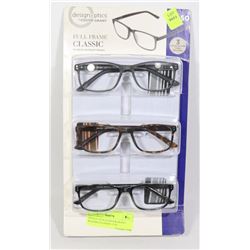 DESIGN OPTICS FOSTER GRANT READING GLASSES +2.50