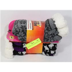 2PK LADIES COZY SLIPPERS SOCKS