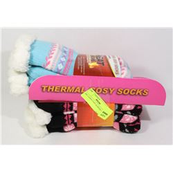 2PK LADIES COZY SLIPPERS SOCKS