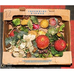 BOX OF CHRISTMAS DECORATIONS