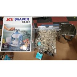 ICE SHAVER ,100  CORKS,ICE BUCKET,TONGS