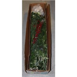 LOT OF CHRISTMAS SILK FLOWERS AND