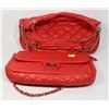 Image 1 : TWO RED FAUX LEATHER PURSES