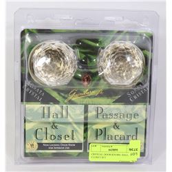 CRYSTAL DOOR KNOBS- HALL AND CLOSET SET