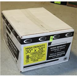 CASE OF 30" X 38" HIGH DENSITY CLEAR GARBAGE BAGS