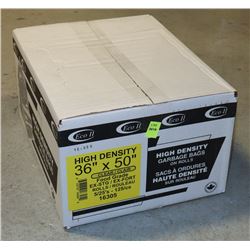 CASE OF 36" X 50" CLEAR FOOD GRADE GARBAGE BAGS
