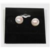 Image 1 : #95-FRESH WATER PEARL EARRINGS (9-10mm)