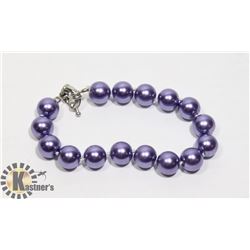 #131-SEA SHELL PEARL BRACELET 10mm/ 8"