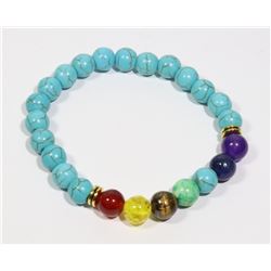 #196-7 CHAKRA BEAD BRACELET 8mm/7.5"