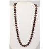 Image 1 : #43-RED BROWN SEA SHELL PEARL NECKLACE 8mm/15"