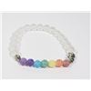 Image 1 : #193-7 CHAKRA YOGA BRACELET 8mm/7.5"