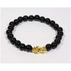 #189-BLACK OBSIDIAN BRACELET 8mm/7.5"